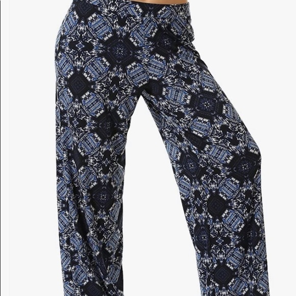 - Style n Co Palazzo  boho print  high waist - Picture 1 of 8